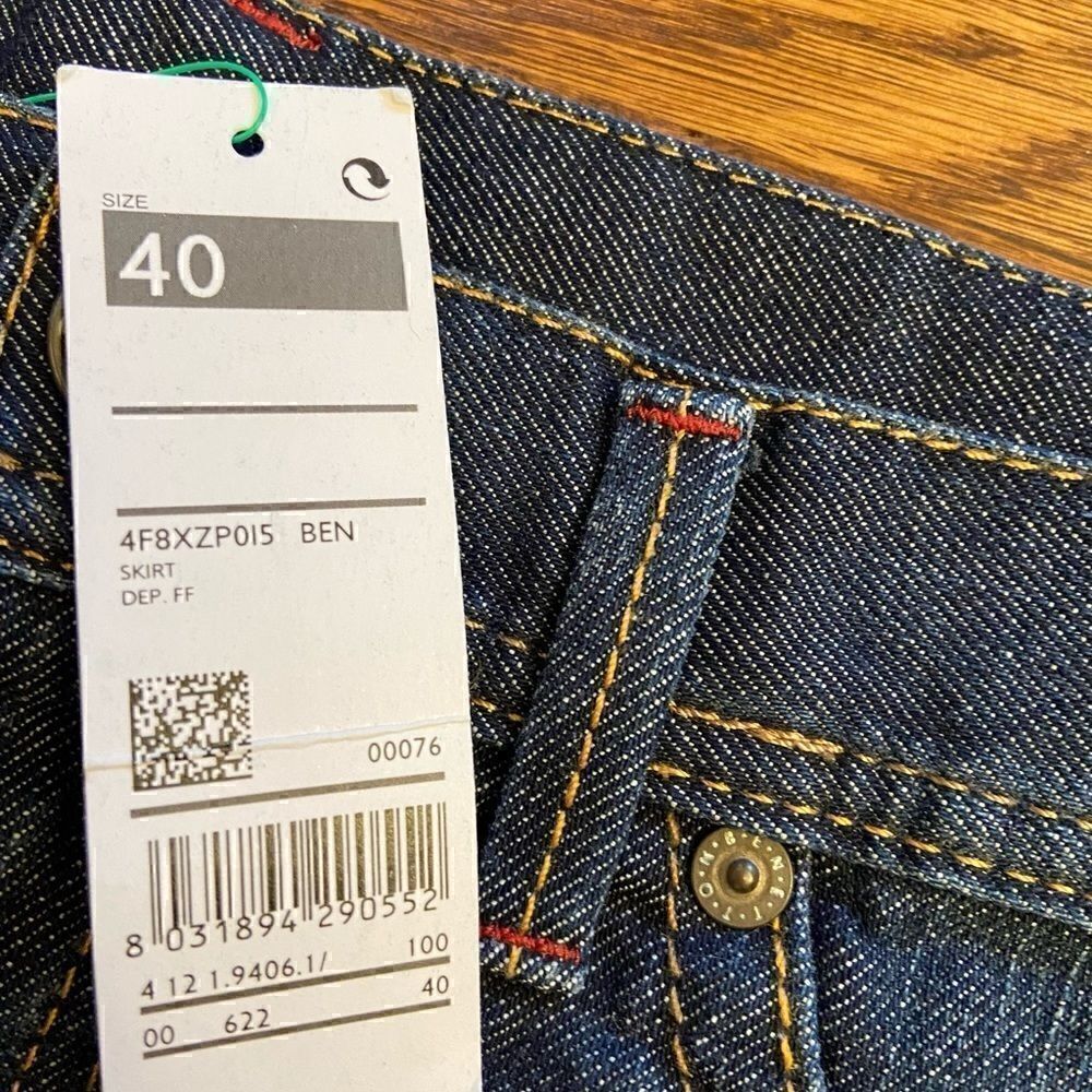 NWT United Colors of Benetton Denim Skirt - Picture 11 of 11